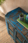 Blue Vintage Wooden Cabinet <p>W:61cm D:38cm H:68cm </p>