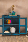 Blue Vintage Wooden Cabinet <p>W:61cm D:38cm H:68cm </p>