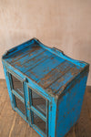 Blue Vintage Wooden Cabinet <p>W:61cm D:38cm H:68cm </p>