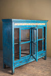 Blue Vintage Cabinet with Drawers <p>W:146cm D:50cm H:137cm </p>