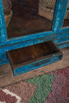 Blue Vintage Cabinet with Drawers <p>W:146cm D:50cm H:137cm </p>