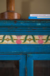 Blue Vintage Cabinet with Drawers <p>W:146cm D:50cm H:137cm </p>