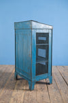 Blue Vintage Metal Side Cabinet <p>W:50cm D:39cm H:93cm </p>