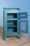 Blue Vintage Metal Side Cabinet <p>W:50cm D:39cm H:93cm </p>