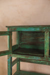 Green Vintage Shelves with Cabinet <p>W:93cm D:33cm H:154cm </p>