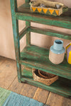 Green Vintage Shelves with Cabinet <p>W:93cm D:33cm H:154cm </p>