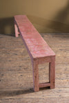 Pink Vintage Wooden Bench <p>W:183cm D:25cm H:46cm </p>