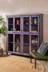 Purple Vintage Display Cabinet <p>W:169cm D:41cm H:179cm </p>