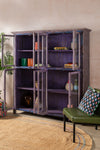 Purple Vintage Display Cabinet <p>W:169cm D:41cm H:179cm </p>