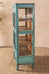 Blue Vintage Display Cabinet <p>W:71cm D:34cm H:120cm </p>