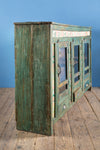 Green Vintage Sideboard with Tiles <p>W:175cm D:38cm H:101cm </p>