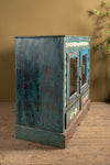 Vintage Blue Cabinet with Tiles <p>W:127cm D:53cm H:102cm </p>