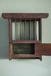 Vintage Wooden Kitchenware Wall Rack <p>W:36cm D:15cm H:37cm </p>