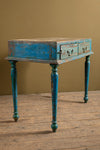 Vintage Blue Hallway Table <p>W:94cm D:54cm H:78cm </p>