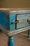 Vintage Blue Hallway Table <p>W:94cm D:54cm H:78cm </p>