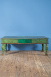 Green Vintage Coffee Table <p>W:153cm D:59cm H:57cm </p>