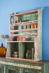 Vintage Pink & Green Shelving Unit <p>W:88cm D:32cm H:121cm </p>