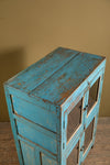 Blue Vintage Wooden Cabinet <p>W:74cm D:47cm H:117cm </p>