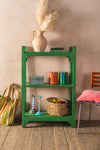 Green Vintage Baker Shelves <p>W:76cm D:32cm H:110cm </p>