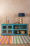 Blue Vintage Sideboard <p>W:180cm D:43cm H:78cm </p>