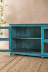 Blue Vintage Sideboard <p>W:180cm D:43cm H:78cm </p>