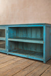 Blue Vintage Sideboard <p>W:180cm D:43cm H:78cm </p>