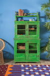 Vintage Green Two-Part Cabinet <p>W:82cm D:40cm H:161cm </p>