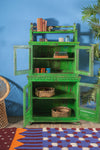 Vintage Green Two-Part Cabinet <p>W:82cm D:40cm H:161cm </p>