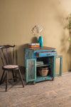 Vintage Blue Side Cabinet <p>W:64cm D:40cm H:69cm </p>