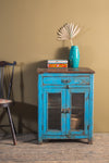 Vintage Blue Side Cabinet <p>W:64cm D:40cm H:69cm </p>