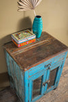 Vintage Blue Side Cabinet <p>W:64cm D:40cm H:69cm </p>