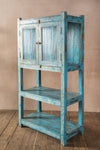 Pale Blue Vintage Shelves with Cabinet <p>W:81cm D:42cm H:154cm </p>