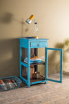 Vintage Blue Display Side Cabinet <p>W:48cm D:47cm H:97cm </p>