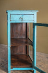 Vintage Blue Display Side Cabinet <p>W:48cm D:47cm H:97cm </p>