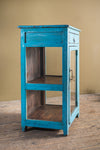 Vintage Blue Display Side Cabinet <p>W:48cm D:47cm H:97cm </p>