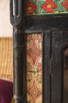 Black Vintage Sideboard with Tiles <p>W:213cm D:50cm H:110cm </p>