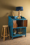 Vintage Blue Cupboard with Shelf <p>W:96.5cm D:55cm H:131cm </p>