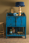 Vintage Blue Cupboard with Shelf <p>W:96.5cm D:55cm H:131cm </p>