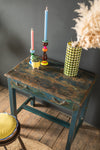 Vintage Dark Blue Hallway Table <p>W:76cm D:47cm H:77cm </p>