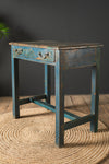 Vintage Dark Blue Hallway Table <p>W:76cm D:47cm H:77cm </p>