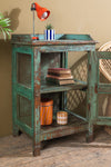 Vintage Teal Green Side Cabinet <p>W:53cm D:41cm H:83cm </p>