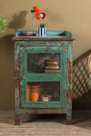 Vintage Teal Green Side Cabinet <p>W:53cm D:41cm H:83cm </p>