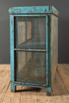 Vintage Light Blue Cabinet with Jali Mesh <p>W:94cm D:43cm H:88cm </p>