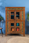 Wooden Vintage Cabinet with Tiles <p>W:98cm D:45cm H:147cm </p>