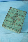 Vintage Turquoise Carved Storage Chest