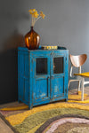 Blue Vintage Wooden Cabinet <p>W:76cm D:40cm H:94cm </p>