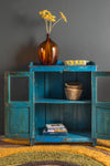 Blue Vintage Wooden Cabinet <p>W:76cm D:40cm H:94cm </p>