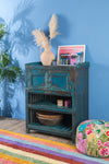 Vintage Blue Cupboard with Shelves <p>W:81cm D:51cm H:103cm </p>