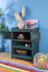 Vintage Blue Cupboard with Shelves <p>W:81cm D:51cm H:103cm </p>