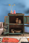 Teal Blue Vintage Cabinet <p>W:94cm D:56cm H:131cm </p>